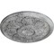 Ekena Millwork Edinburgh Ceiling Medallion (Fits Canopies up to 5 1/4"), 18"OD x 1 3/4"P, Ultra Pure White Crackle CM18EDUWC - alternate 2